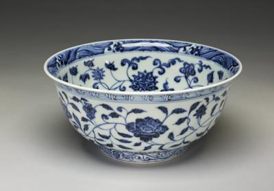 图片[2]-Bowl with four-seasons flowers decoration in underglaze blue, Ming dynasty, Yongle reign (1403-1424)-China Archive